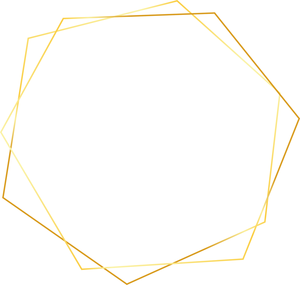 Geometric gold shape abstract frame border background element